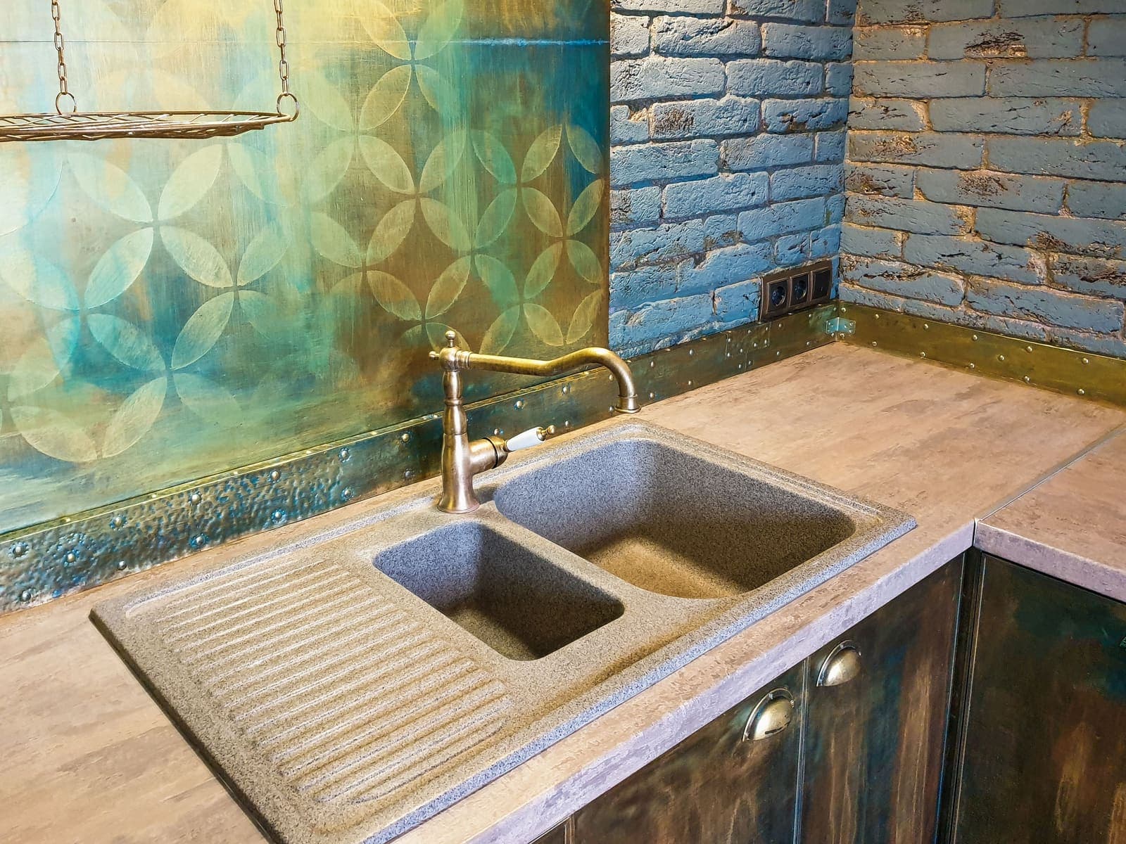 Kitchen sink and tap before